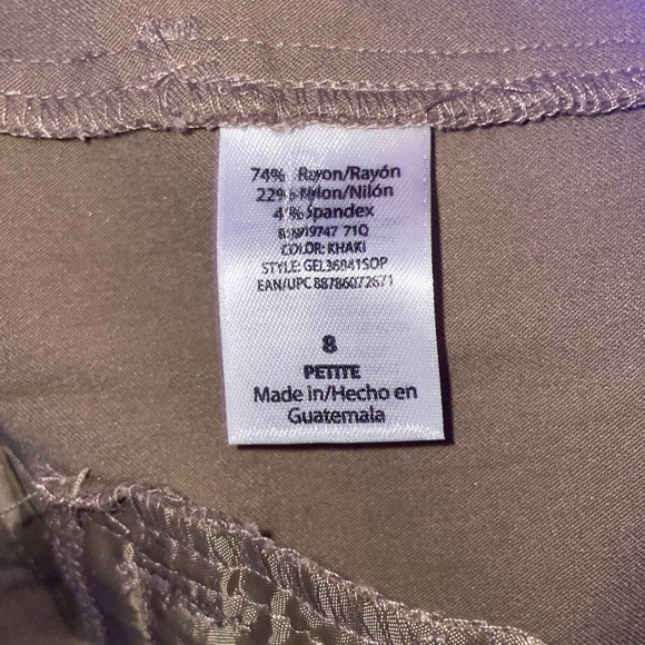 George Ladies Khaki Pants, Size 8 Petite, Straight Leg - Picture 6 of 6